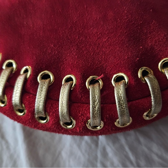 Michael Kors red suede leather purse! - Picture 6 of 15